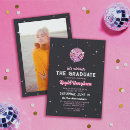 Search for disco graduation invitations announcements High school graduation