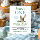 Search for duck 1st birthday invitations Mallard
