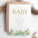 Search for golden baby shower invitations Botanical