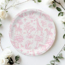 Search for pink toile plates Elegant