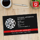 Search for firefighter business cards Thin red line