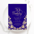 Search for purple 70th birthday invitations Elegant