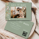 Search for qr code wedding save the dates Sage green