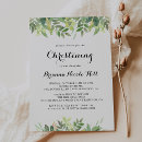 Search for foliage christening invitations Greenery baptism