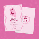 Search for cherry bridal shower invitations Hand drawn
