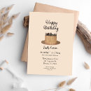 Search for cake and coffee invitations Beige