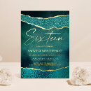 Search for turquoise sweet 16 invitations Watercolor