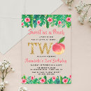 Search for sweet as a peach invitations Gold glitter