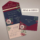 Search for navy blue and dusty rose wedding invitations Modern