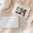 Search for blue and white graduation invitations Modern