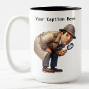 Search for clues mugs Detective