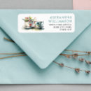 Search for tea cup return address labels Bridal shower