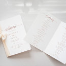 Search for white and gold wedding programs Bride