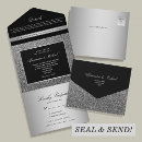 Search for black and silver wedding invitations Minimalist