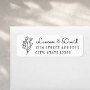 Search for bride and groom names return address labels Rustic