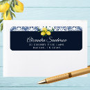 Search for navy and yellow return address labels Citrus