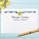Search for navy and yellow return address labels Elegant