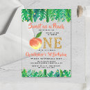 Search for peach 1st birthday invitations Summer