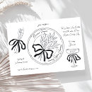 Search for ribbon bridal shower invitations Black and white