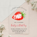 Search for berry sweet one 1st birthday invitations Fruit