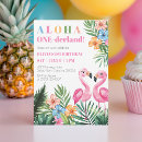 Search for tropical flamingo invitations Hawaiian luau