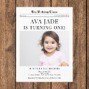 Search for black 1st birthday invitations First