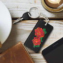 Search for rose tattoo key rings Red