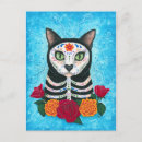 Search for sugar skull postcards Cat