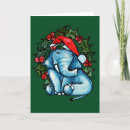 Search for elephant christmas cards Holly