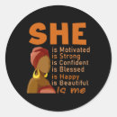 Search for she is strong stickers Black