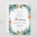 Search for teal and orange wedding invitations Watercolor