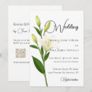 Search for white lily wedding invitations Elegant