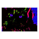 Search for trippy faces art Neon black cat
