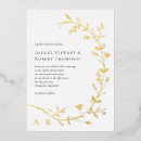 Search for vine wedding invitations Gold foil