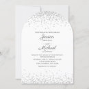 Search for silver glitter wedding invitations Modern