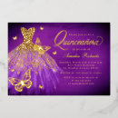 Search for purple butterfly quinceanera invitations 15th birthday