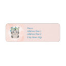 Search for blue cat return address labels Cute kitty