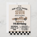Search for boys 7th birthday invitations Racing party