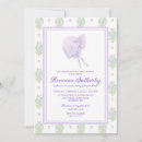 Search for lavender and green baby shower invitations Purple