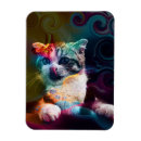 Search for funny cat magnets Colourful