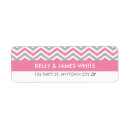 Search for pink chevron return address labels Zigzag