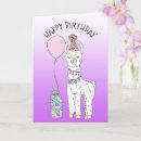 Search for funny llama birthday cards Cute