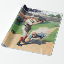 Search for vintage baseball wrapping paper Player