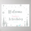 Search for winter wonderland birthday posters Silver