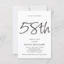 Search for 58th birthday cards invites Elegant