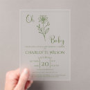Search for olive green baby shower invitations Minimal