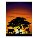 Search for african sunset art Savanna