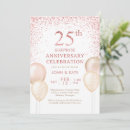 Search for surprise 25th anniversary invitations Glitter