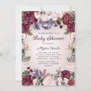Search for burgundy and pink baby shower invitations Mother to be