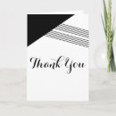 Search for black white stripes thank you cards Geometric